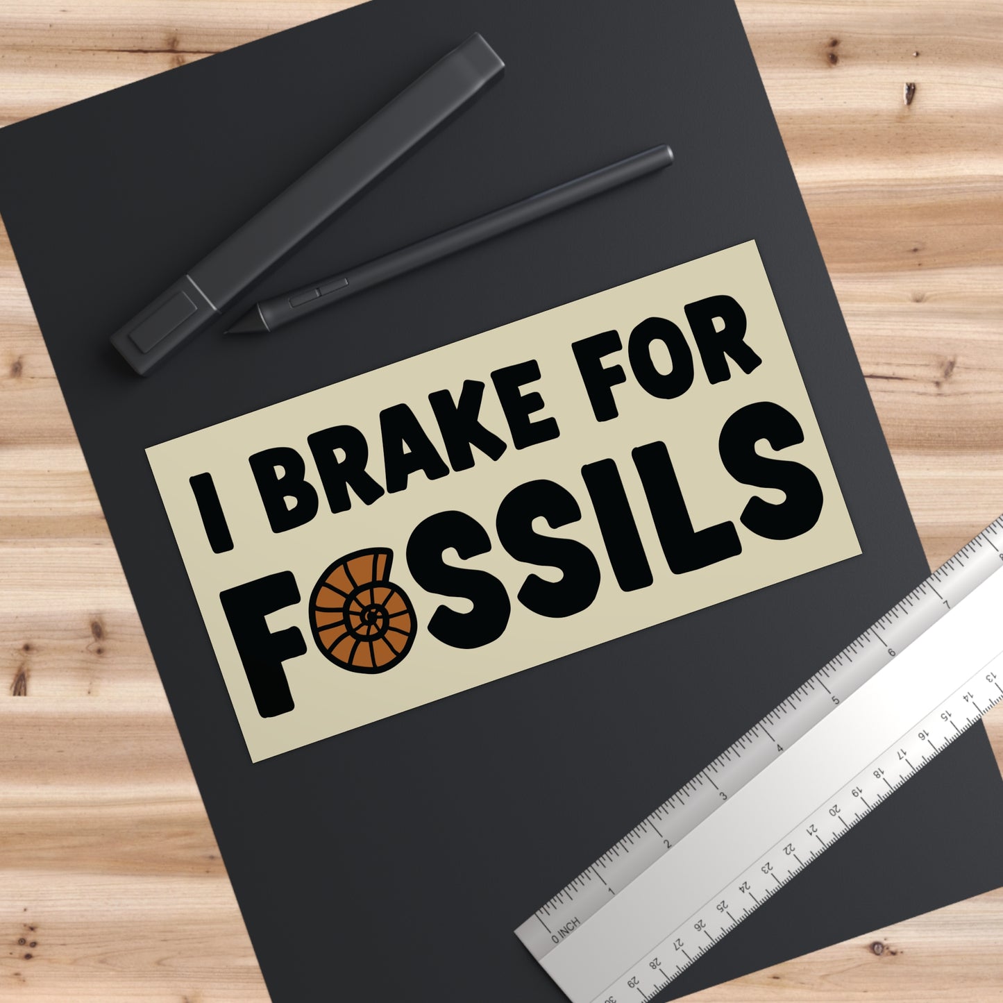 I Brake for Fossils Bumper Sticker